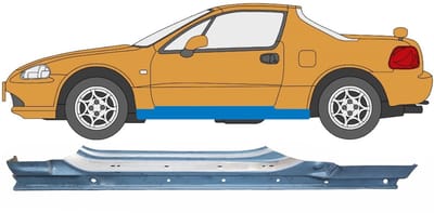 Volledige dorpel voor Honda Civic Del Sol 1992-1998 / Links