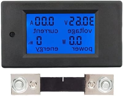 Energie Meter - Wattmeter Monitor - Stroomverbruik Meten - Groot LCD Display - 100A - Zwart