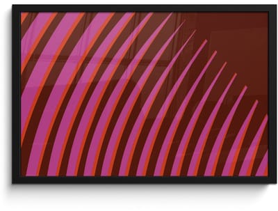 Poster in lijst - Fotolijst 60x40 cm - Posters - Lijnen - Rood - Beweging - Posterlijst zwart - Decoratie - Wanddecoratie woonkamer - Muurdecoratie slaapkamer