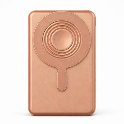 DUTCHPOWER MagSafe Powerbank 10.000mAh - Speciaal voor iPhone, Apple Watch & AirPods - 4-in-1 Draadloze Snellader - TFT Display - Titanium Orange