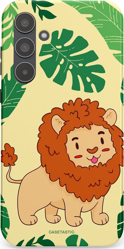 Casetastic Hoesje Geschikt voor Samsung A55 - Stijlvolle Beschermende Duo-layer Case - Jungle Leeuw Ontwerp