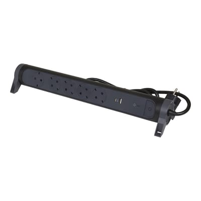 Legrand monteerbare en draaibare USB A+C 5X2P+A 1,5M Zwart (Europese Stekkerdoos) - 694514 [5 stuks].