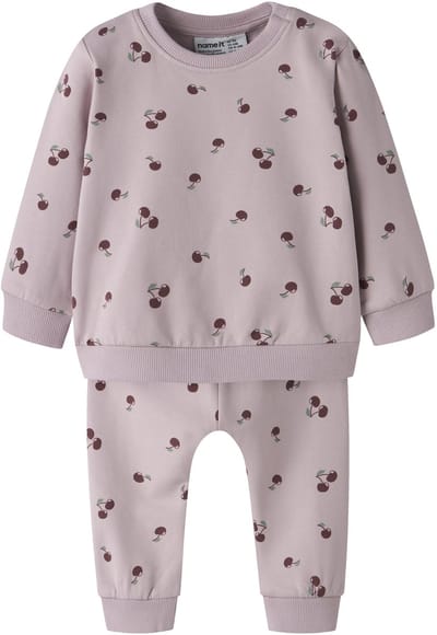 NAME IT NBFVIMONE LS SWEAT BOX BRU SET Meisjes Trui - Maat 68