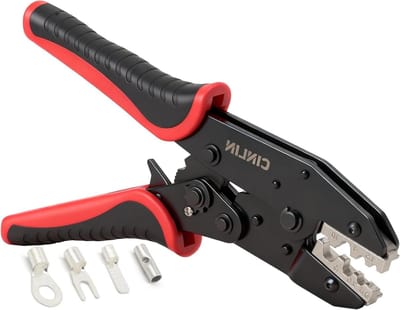 Krimptang Niet-geïsoleerd - Ratelkrimper Draadkrimper - Elektrische bedrading - Precisie krimpbek - 0.5-10 mm² - Zwart