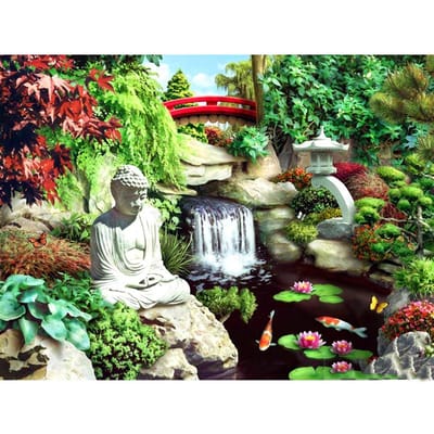 5D DIY Diamond Painting  Boeddha & Tuin  Borduren Kruissteek Mozaïek Home Decor Cadeau 20X30CM