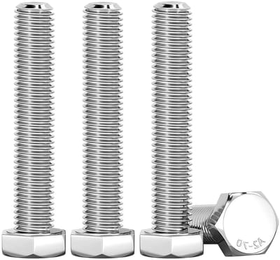 Hoogwaardige M6 x 60 mm Zeskant Schroeven van Staal - 20 Stuks voor Metaal, Bouw en Machines