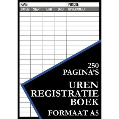 Urenregistratie Boekje - Zzp, Freelancer, Personeel, Medewerkers, Werknemers - Urenregistratie Boekjes