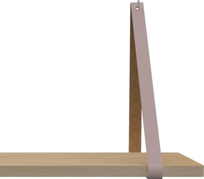 Leren Plankdragers - Handles and more® - 100% leer - LILAPAARS - set van 2 leren plank banden