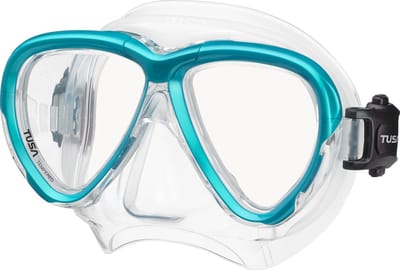 TUSA Intega - Premium snorkelmasker & duikbril van hypoallergeen siliconen met breed gezichtsveld en 3D SYNQ pasvorm - Transparant/Ocean Green - M2004 OG