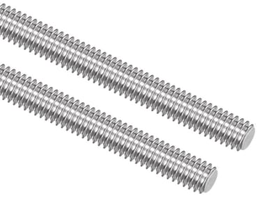 2 Stuks RVS Stangen 330mm M8 Draadstangen, Volledig Draad, Geschikt voor Beugels, Ankers en Hangers