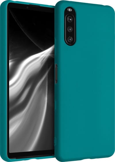 kwmobile telefoonhoesje geschikt voor Sony Xperia 10 III - Hoesje voor smartphone - Back cover in mat petrol