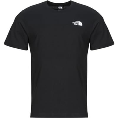 Printed Short Sleeve Round Neck T-shirt - Black Shirts