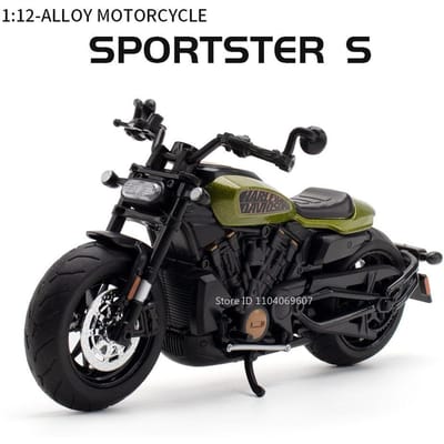 1:12 Schaal Sportster S Motorfiets Speelgoed Modellen Metaal Diecast V4S Miniatuur Motoren Schokdemping Rubberen Banden Voor Jongens Cadeaus