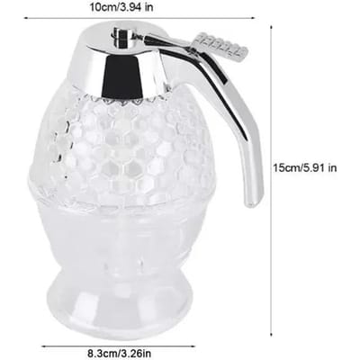 200ml Diamantvormige Glazen Honingdispenser Gereedschap Sap Siroop Bijen Druppeldispenser Ketel Keukenaccessoires Ketchup Saus Flessen white