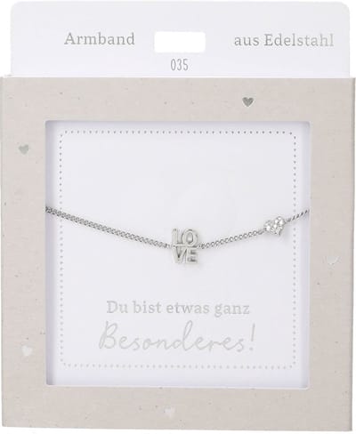 Depesche armband zilver LOVE vriendschap cadeau voor meisjes.