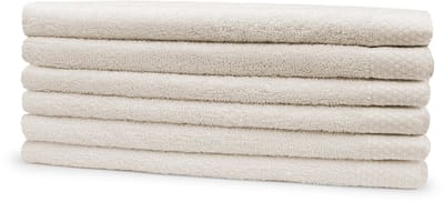 Eleganzzz Gastendoekjes - Set van 6 - Gastendoekje 30x50cm - 420 gr/m2 - 100% Katoen - ivory
