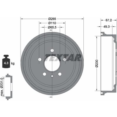Remtrommel TEXTAR 94022600