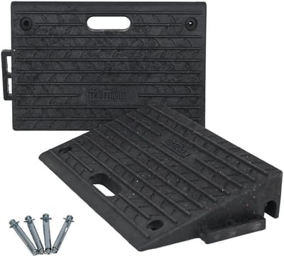 TRUTZHOLM stoeprand set van 2 50x32x10cm draagvermogen 2t rubber oprijplaat oprijplaat rolstoelhelling