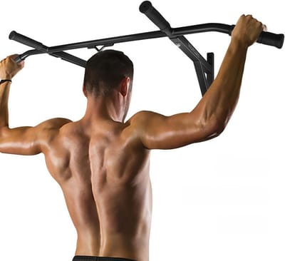 Wandmontage Optrekstang - Krachtstation - Kracht Training - Multi-Grip Ontwerp - Tot 200kg - Zwart