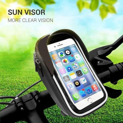 Telefoonhouder Fiets Waterdicht - Smartphone Houder - GSM Houder - Universeel - Incl. Opbergvakje!