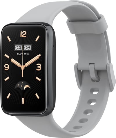 By Qubix - Siliconen sportbandje - Grijs - Geschikt voor Xiaomi Smart Band 7 Pro / Mi Band 7 Pro bandje