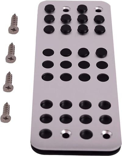 Voetsteun Plaat - Pedaalkappen Auto - Verbeteren Rijervaring - Anti-slip Ontwerp - 192 x 9 x 74 cm - Zilver