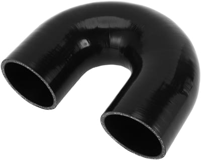 Dailygoods- Koelvloeistofslang 180 Graden - Siliconen - Binnendiameter 70 mm - Lengte 120 mm - Temperatuurbestendig tot 300 °C - Meerlaags geweven stof - Siliconenslang