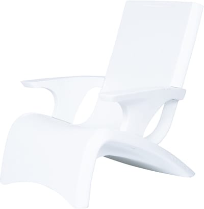 Step2 Vero Adirondack Stoel Wit – Zwembad Stoel voor Zonneplateau – Kunststof Adirondack tuinstoel – Geschikt voor in het Zwembad of op Terras – Tot 136 kg