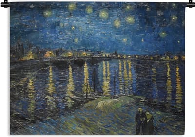 Wandkleed - Wanddoek - Van Gogh - Brug - Oude meesters - 120x90 cm - Wandtapijt