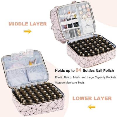 Nagellak organiser - Opbergdoos make-up - Transparant - Beauty box