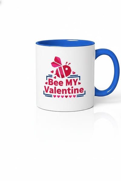 Bee My Valentine Mok | Valentijnscadeau voor Liefde | Romantische Bij Design Mok