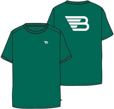 Ballin Amsterdam - Jongens Loose fit T-shirts Crewneck SS - Green - Maat 16