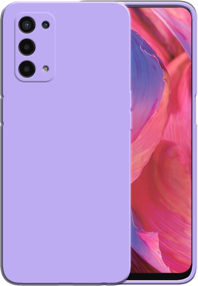Smartphonica Siliconen hoesje voor OPPO A54 5G case met zachte binnenkant - Paars geschikt voor Oppo A54 5G