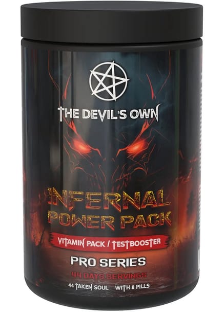 The Devil's Own | Infernal power pack | Vitamine en Mineralen en Testosteron booster | 30 doseringen | 1 zakje per dag | Extra Omega 3 | Nutriworld