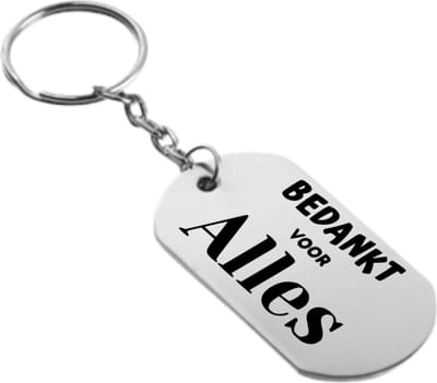 Akyol - bedankt voor alles sleutelhanger - Bedankt - familie vrienden - cadeau - 54 x 29mm