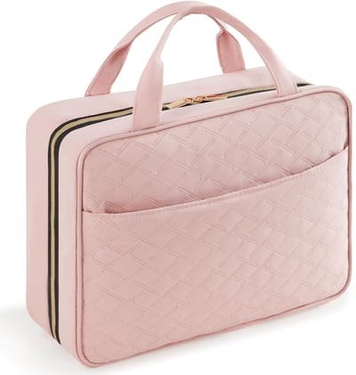 Store_9 - Reistoilettas - Hangende Make-uptas - Grote Opbergruimte - Roze - Cosmetica Organizer - Reisaccessoires - Geschikt voor Dames - 32x10,5x2...