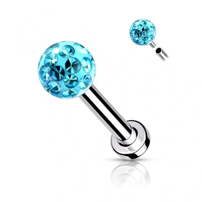 Piercing ferido epoxy 1.2x8 - aqua - LMPiercings