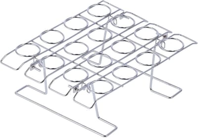 16-Holes IJscone Houder - Vouwbare IJsstand voor Feesten, Bruiloften en Evenementen, RVS IJscone Display met Cupcake Tray en Sushi Steun