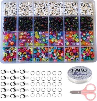 Fako Bijoux - Letterkralen Set - Letter Beads Box - Alfabet Kralen - Sieraden Maken - Mix