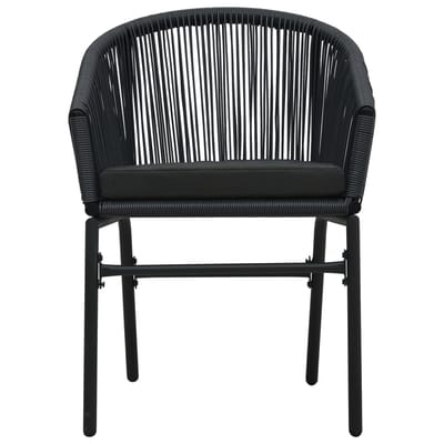 vidaXL - Tuinstoelen - 2 - st - PE-rattan - zwart