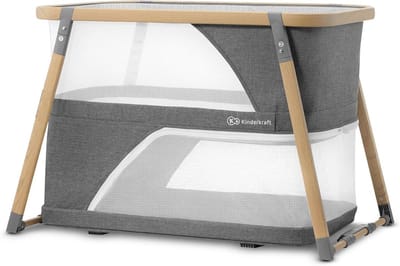 4-in-1 Reisbedje voor Baby met Schommelfunctie, Compact en Modern Ontwerp, Lichtgewicht en Draagbaar, Geschikt van Geboorte tot 15 kg