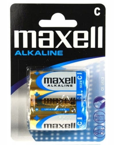 2x alkaline batterij Maxell Alkaline LR14/C BL019