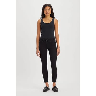 Levi's 711 Skinny Jeans Black Size: W23L30 | Skinny Outlet | Dames | Zwart