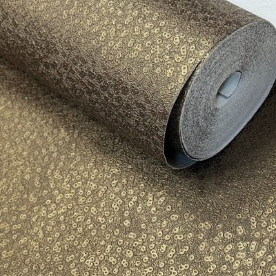 Rasch 422078 Goud Lederlook Behang – Vliesbehang met Structuur en Reliëf – Duurzaam & Afwasbaar