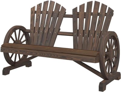 Adirondack tuinstoel - Zitbank buiten - Genieten van natuur - Massief dennenhout - 119 x 63.5 cm - Bruin