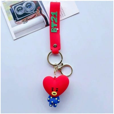 BT21 KPOP Eerste Generatie BTS PVC Hanger Anime Cartoon Rugzak Sleutelhanger Fan Collectie Cadeau Verjaardagscadeau Cadeau voor Koppels Premium Kwaliteit 10cm gray
