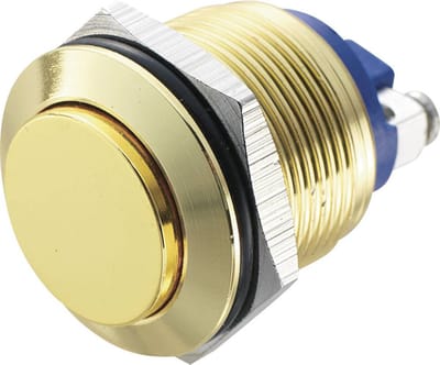 TRU COMPONENTS GQ 19H-G Vandalismebestendige druktoets 48 V/DC 2 A 1x uit/(aan) Moment IP65 1 stuk(s)