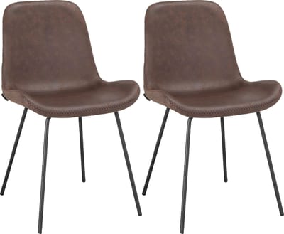 Reina-Eetkamerstoel - 2 Pack - Bruin