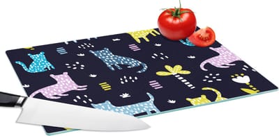 Glazen Snijplank - 39x28 - Design - Jungle - Luipaard - Dieren - Snijplanken Glas
