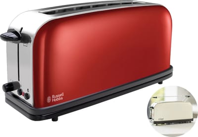Russell Hobbs Colours Plus+ 21391-56 - Extra lange Broodrooster - Rood